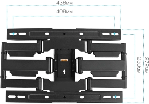 Кронштейн для ТВ KROMAX ULTRA SLIM-102 BLACK, (max VESA 400x400 мм, настенный, max 45 кг, 4 шт.уп. ) (90652) фото 7