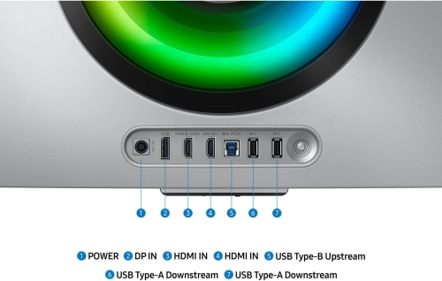 Монитор Samsung 34 S34DG852SMXUE серебристый OLED LED 21:9 M/ M полуматовая HAS 250cd 178гр/ 178гр 3440x1440 175Hz DP Ultra WQHD USB 7.5кг (LS34DG852SMXUE) фото 8