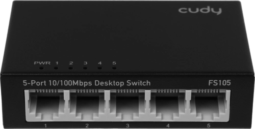 Коммутатор/ 5-Port 10/100 Mbps Desktop Switch, 5 10/100M RJ45 Ports, Loop Detection, Metal Case, Power Saving, Plug & Play (FS105) фото 2