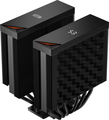 Кулер PCCooler RT620 Digital BK S115X/ 1200/ 1700/ 1851/ AM4/ AM5 (TDP 265W, 2x120mm PWM FAN, 6 тепловых трубок 6мм, 500-2200RPM, 28-32dBa) (RT620-BKNWYL-GL) фото 6