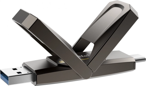 Netac US5 512GB USB3.2+TypeC Solid State Flash Drive, up to 550MB/ 500MB/ s (NT03US5C-512G-32TA)