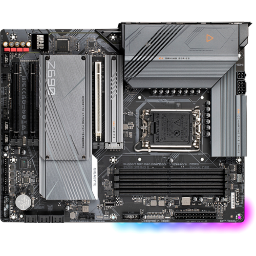 GIGABYTE Z690 GAMING X, LGA1700, Z690, 4*DDR5, DP+HDMI, 6 SATA 6 Гб/с+ RAID,M2, Audio, Gb LAN, Type-C, USB 3.2, USB 2.0, ATX