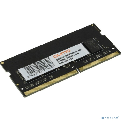 QUMO DDR4 SODIMM 8GB QUM4S-8G2400P16 PC4-19200, 2400MHz OEM/RTL