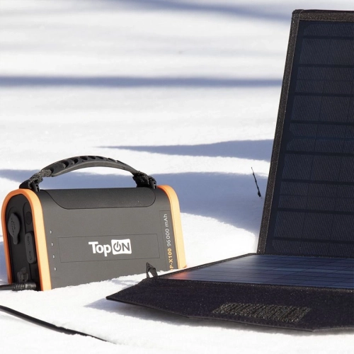 Мобильный аккумулятор TopON TOP-X100 96000mAh Qualcomm Quick Charge 3.0, Power Delivery, Qi, PPS 184W 3A черный/ оранжевый (102705) фото 8