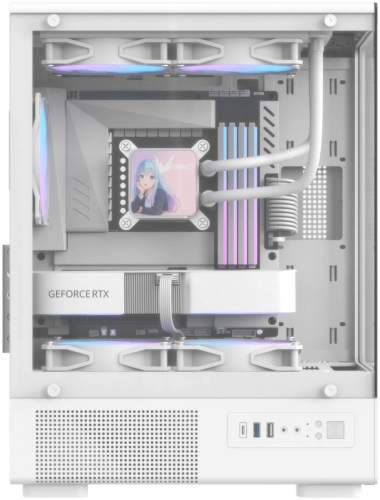 Корпус Formula Crystal Z1CM v2 белый без БП mATX 5x120mm 1xUSB3.0 audio bott PSU (CRYSTAL Z1CM WHITE V2) фото 2