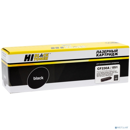 Тонер-картридж Hi-Black (HB-CF230A/ 051) для HP LJ Pro M203/ MFP M227/ LBP162dw/ MF 264dw/ 267dw, 1,6K (7970267103)
