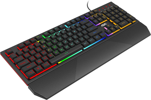 Клавиатура игровая AOC Gaming GK200D32R проводная 105 клав русская заводская раскладка, USB 2.0, PVC кабель, 1,8м, Радужный светодиодный RGB, 4 зоны светодиодной подсветки, чёрный (GK200D32R) фото 3