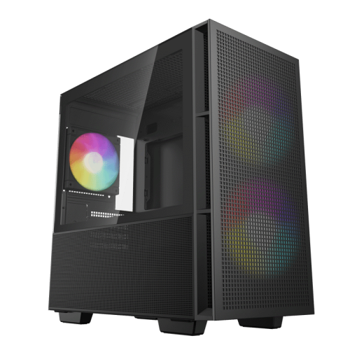 Корпус ПК без блока питания/ Deepcool Case CH360 Digital, 1xUSB3.0, 1xType-C, 2x140ARGB fan, 1x120ARGB fan, mATX, Digital display, Black (R-CH360-BKAPE3D-G-1)