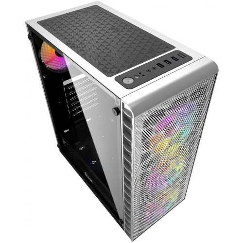 Powercase CMIZ4CW-L4 Корпус Mistral Z4 С White, Tempered Glass, Mesh, 4x 120mm 5-color LED fan, белый, ATX (CMIZ4CW-L4) фото 3