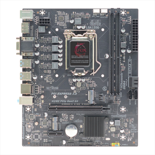 AFOX IH470D4-MA5-V2 (Socket 1200, mATX, H470, 2*DDR4(64Gb), VGA+ HDMI+DP, 4*SATA3, 1*M.2, 1*PCIEx16/1*PCIEx1, 4*USB 3.0, 2 x PS/2, LAN 1*1G, RTL)