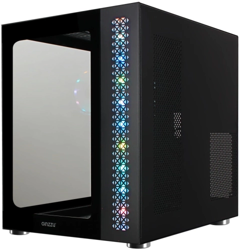 Корпус Ginzzu V530 RGB подсветка, контроллер CRC10, 4* 12R6 FAN 12CM RGB закаленное стекло 1*USB 3.0,1*USB 2.0, AU ATX фото 2