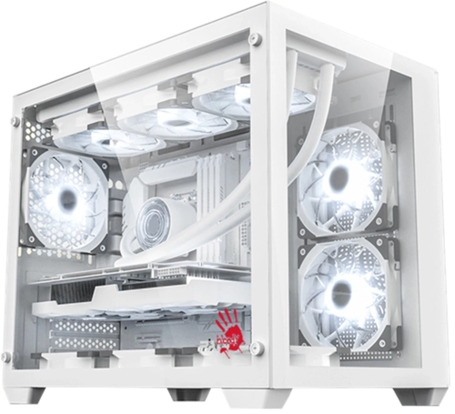Корпус Bloody BD-CC108 белый без БП mATX 9x120mm 2xUSB3.0 audio bott PSU (BD-CC108-WH) фото 2