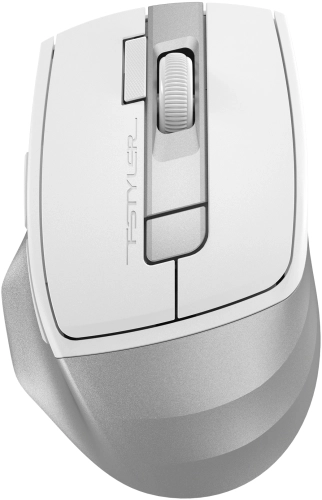 Мышь A4Tech Fstyler FG45CS Air2 белый/ серебристый оптическая (2000dpi) silent беспроводная USB для ноутбука (7but) (FG45CS AIR2 USB (SILVER WHITE))