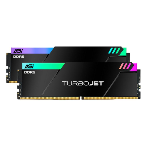 Модуль памяти AGI 32GB DDR5 7600MHz OC UDIMM CL34, kit 16gb*2, HEATSINK- Turbojet+RGB lightbar (AGI7APC16UD858)