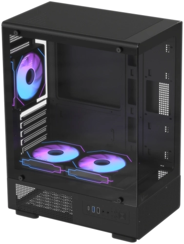 Корпус Formula Crystal Z1CM Plus AR v2 черный без БП mATX 5x120mm 1xUSB3.0 audio bott PSU (CRYSTAL Z1CM PLUS BLACK AR V2) фото 9