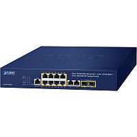 коммутатор/ PLANET GS-4210-8P2C IPv4/IPv6, 8-Port Managed 802.3at POE+ Gigabit Ethernet Switch + 2-Port 10/100/1000Mbps RJ45 + 2-Port 100/1000X SFP (120W PoE Budget, 250m Extend mode, supports CloudVi