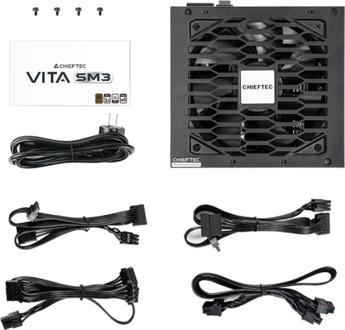 Блок питания Chieftec Vita SM3 BPX-850-C (ATX 3.1, 850W, 80 PLUS BRONZE, Active PFC, 120mm fan, Semi-modular Cable Management) Retail фото 5
