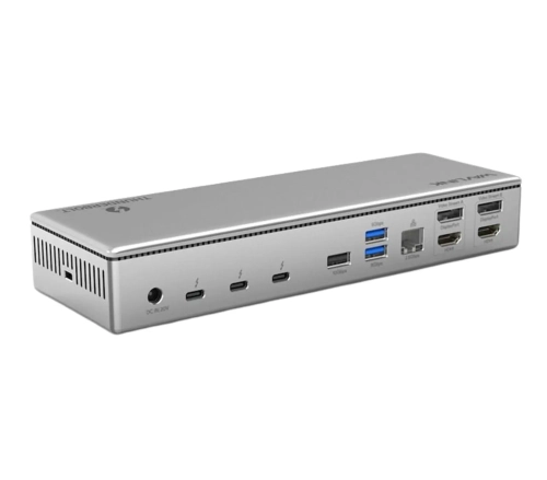 Docking Station WAVLINK Thunderbolt 4 Quad Display/ 96W Power Delivery Include 20V/ 11.5A Power Adapter/ 4xUSB3.0/ 3xThunderbolt 4/ 2xDP 4K 60HZ/ 2xHDMI 4K 60HZ/ 1xGigabit LAN/ 1xCombo Audio Jack/ 1xCardReader (WL-UTD41 PRO)