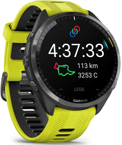 Смарт-часы Garmin Forerunner 965 47мм 1.4 AMOLED корп.черный рем.черный/желтый разм.брасл.:135-205мм (010-02809-12) фото 2