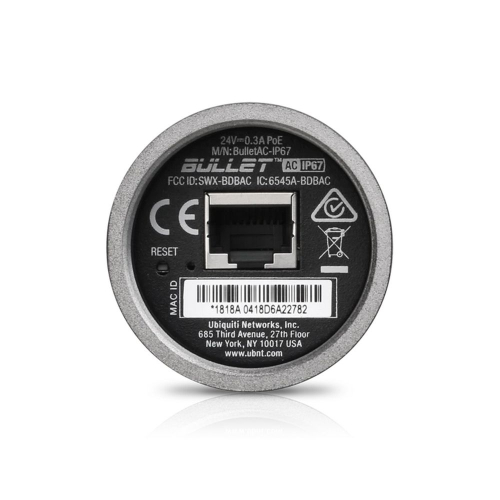 Bullet AC IP67 (BULLETAC-IP67) Ubiquiti радиоустройство 2.4/ 5 ГГц, airMAX ac, 21 дБм, 1x N-type, PoE-питание, (025683) фото 3