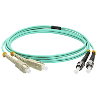 Патч-корд оптический, дуплексный, SC/PC-ST/PC, OM3, LSZH, 3.0 м LAN-2SC-2ST/OM3-3.0