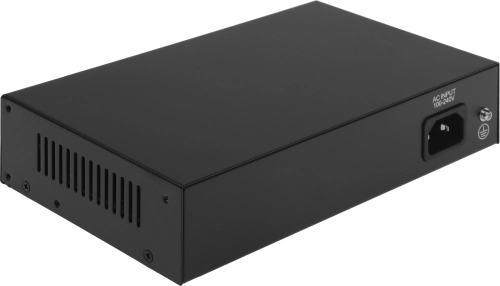 Коммутатор/ 6-Port 10/100/1000M PoE+ Switch, 4-Port 10/100/1000 BASE-T Gigabit PoE+ ports, 2-Port 10/100/1000 BASE-T Gigabit Uplink ports, 802.3at/af, VLAN mode support for port #1 ~ #4, Extend mode support for port #3 ~ #4, Fanless (GS1006P) фото 3
