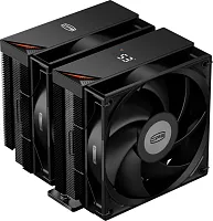 Кулер PCCooler RT620 Digital BK S115X/ 1200/ 1700/ 1851/ AM4/ AM5 (TDP 265W, 2x120mm PWM FAN, 6 тепловых трубок 6мм, 500-2200RPM, 28-32dBa) (RT620-BKNWYL-GL)