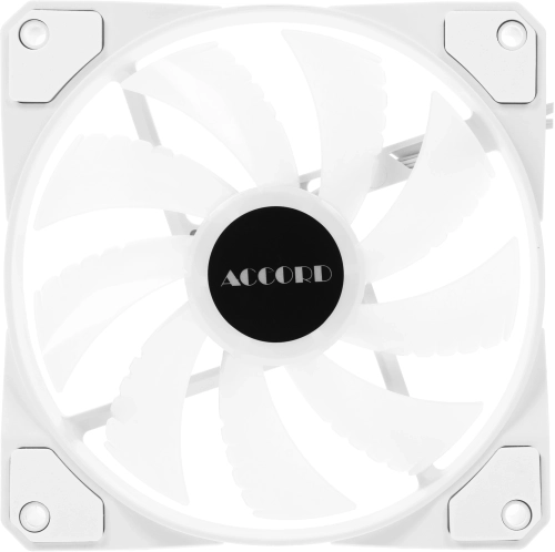 Вентилятор для корпуса Accord ACC-XF12 ARGB 120х120x25 белый 3-pin 20дБ (ACC-XF12 ARGB WHITE) brown box