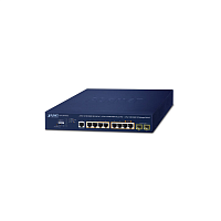коммутатор/ PLANET GS-4210-8HP2S IPv6/ IPv4,2-Port 10/ 100/ 1000T 802.3bt 95W PoE + 6-Port 10/ 100/ 1000T 802.3at PoE + 2-Port 100/ 1000X SFP Managed Switch(240W PoE Budget, 250m Extend mode, supports ERPS