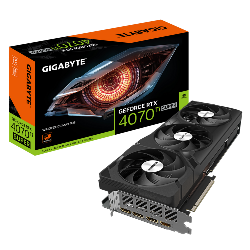 Видеокарта Gigabyte RTX4070Ti SUPER WINDFORCE MAX 16GB GDDR6X 256bit 3xDP HDMI 3FAN RTL (GV-N407TSWF3MAX-16GD)
