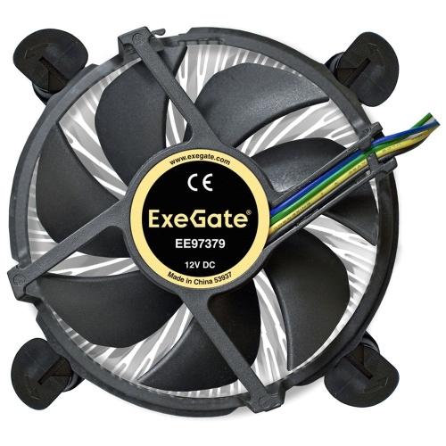 Exegate EX283280RUS Кулер ExeGate EE97379, Al, S1150/ 1151/ 1155/ 1156, TDP 65W, Hydro bearing, 4pin, 23.5db, BOX фото 3