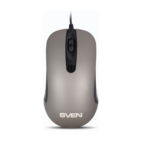 Мышь SVEN RX-515S серая (бесшумн. клав, 3+1кл. 800-1600DPI, 1,5м., блист.) USB (SV-018573)