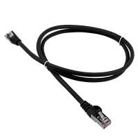 Патч-корд RJ45 - RJ45, 4 пары, FTP, категория 5е, 15 м, черный, LSZH, LANMASTER LAN-PC45/S5E-15-BK