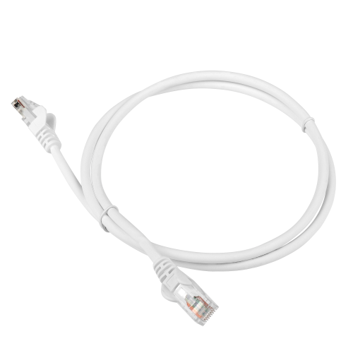 Патч-корд RJ45 - RJ45, 4 пары, UTP, категория 6, 1.5 м, белый, LSZH, LANMASTER LAN-PC45/U6-1.5-WH