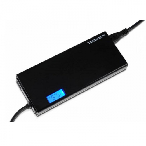 Адаптер питания для ноутбука Ippon SD65U BLACK, автоматический 65W, 15V-19.5V, 8-connectors, 1xUSB 2.1A (SD65U BLACK)