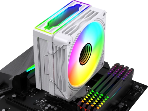 Устройство охлаждения(кулер) Bloody BD-AC205-ARGB1 ARGB Soc-AM5/ AM4/ 1200/ 1700/ 1851 белый 4-pin 14-26dB Al+Cu LCD 205W 513gr Ret (BD-AC205-ARGB1-WH) фото 5