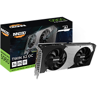 Видеокарта INNO3D RTX 5060 Twin X2 OC/ / RTX5060, HDMI, DP*3, 8G,D7 (N50602-08D7X-195070N)