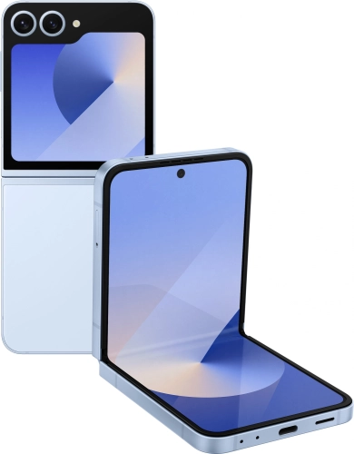 Смартфон Samsung SM-F741B Galaxy Z Flip 6 5G 256Gb 8Gb голубой раскладной 3G 4G 1Sim 6.7 1080x2640 Android 14 50Mpix 802.11 a/ b/ g/ n/ ac/ ax NFC GPS GSM900/ 1800 GSM1900 TouchSc Protect (SM-F741BLB3CAU)