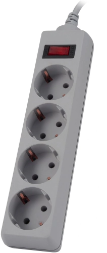 Сетевой фильтр Buro 400SL-5-G 5м (4 розетки) серый (пакет ПЭ) фото 7