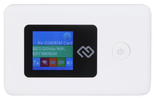Модем 3G/4G Digma Mobile Wi-Fi DMW1969 micro USB Wi-Fi Firewall +Router внешний белый (DMW1969-WT)