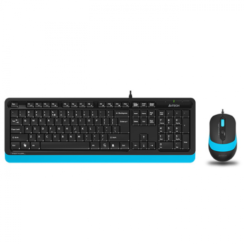 Клавиатура + мышь A4Tech Fstyler F1010, Wired, USB, 600-1000-1600But, Multimedia (F1010 BLUE)
