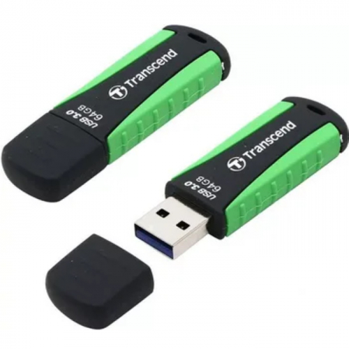 Флеш-накопитель Transcend 64GB JETFLASH 810 USB 3.0 Black/ green (TS64GJF810) фото 2