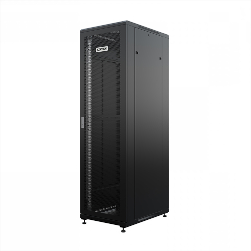 Шкаф напольный универсальный серверный ONTEK TC 22U 600х800мм, 4 профиля 19, двери перфорированная и перфорированная, боковые стенки съемные (TC22U68PPDRSWAS-9005)