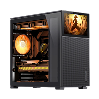 Корпус без блока питания/ Case JONSBO D41 MESH SCREEN, Midi-Tower, TG, no fan, 1xUSB-A 3.2 + 1xUSB-C 3.2, ATX, mATX Black (D41 MESH SCREEN BLACK)