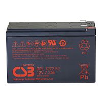 CSB Батарея GPL1272 (12V 7,2Ah F2, FR) (с увеличенным сроком службы 10лет)) (GPL1272 F2 FR)