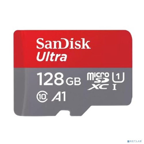 SecureDigital microSDXC 128GB SanDisk Ultra Class 10, UHS-I, R 140 МБ/ с, без адаптера SD (SDSQUAB-128G-GN6MN)