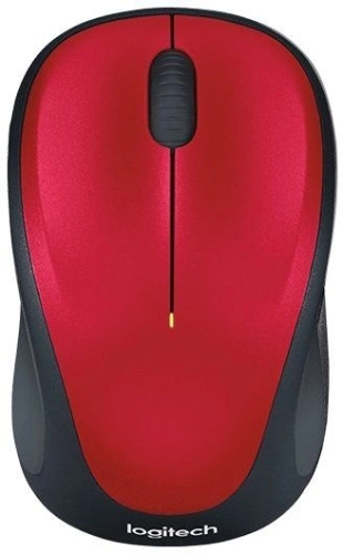 Мышь Logitech M235 красный/ черный оптическая (1000dpi) беспроводная USB2.0 для ноутбука (2but) (910-003412)