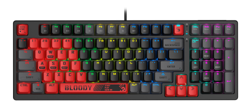 Клавиатура A4Tech Bloody S98 механическая красный/ черный USB for gamer LED (SPORTS RED)
