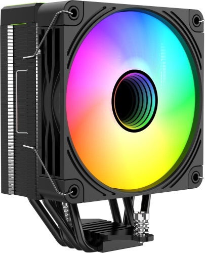 Устройство охлаждения(кулер) Bloody BD-AC205-ARGB1 ARGB Soc-AM5/ AM4/ 1151/ 1200/ 2066/ 1700 черный 4-pin 14-26dB Al+Cu LCD 205W 513gr Ret (BD-AC205-ARGB1-BK) фото 2