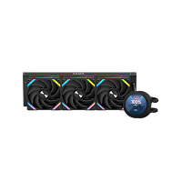 Водяное охлаждение для процессора/ Water Cooling System SAMA Q70 Black (360mm, LED temp., Black, ARGB/ Fans: 3x120mm, 86CFM, 30dBA, 2600RPM/ Pump height 64mm, 30dBA, 2800RPM, Rad thickness 27mm/ S: 18 (Q70-BKWAYNO3-G)